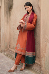Jazmin - Winter 3PC Dhanak Embroidered Suit - kp3308
